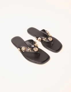 Sea Life Embellished Flip Flops