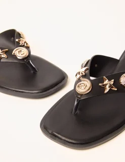 Sea Life Embellished Flip Flops