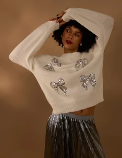 Sequin Bow Jumper