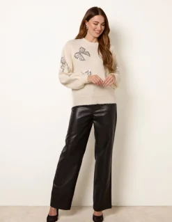 Sequin Bow Jumper