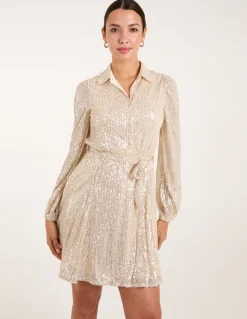 Sequin Shirt Dress