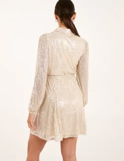 Sequin Shirt Dress