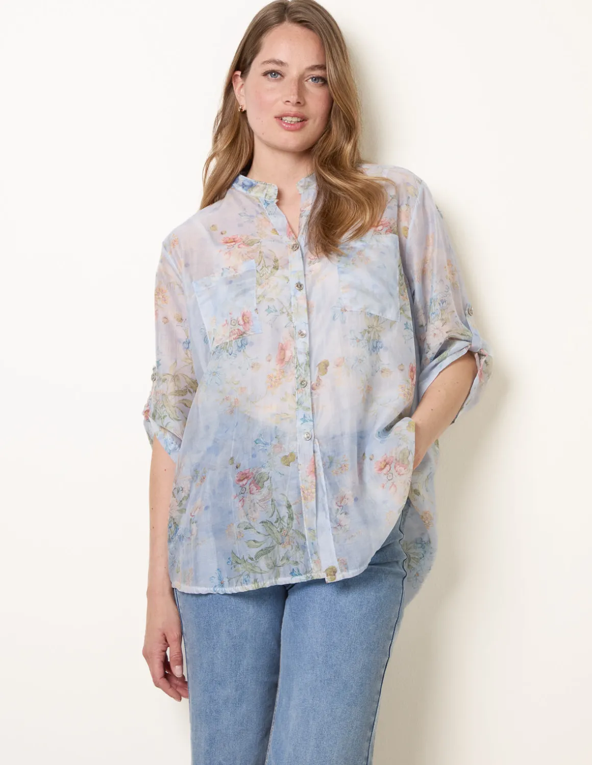 Sheer Floral Shirt
