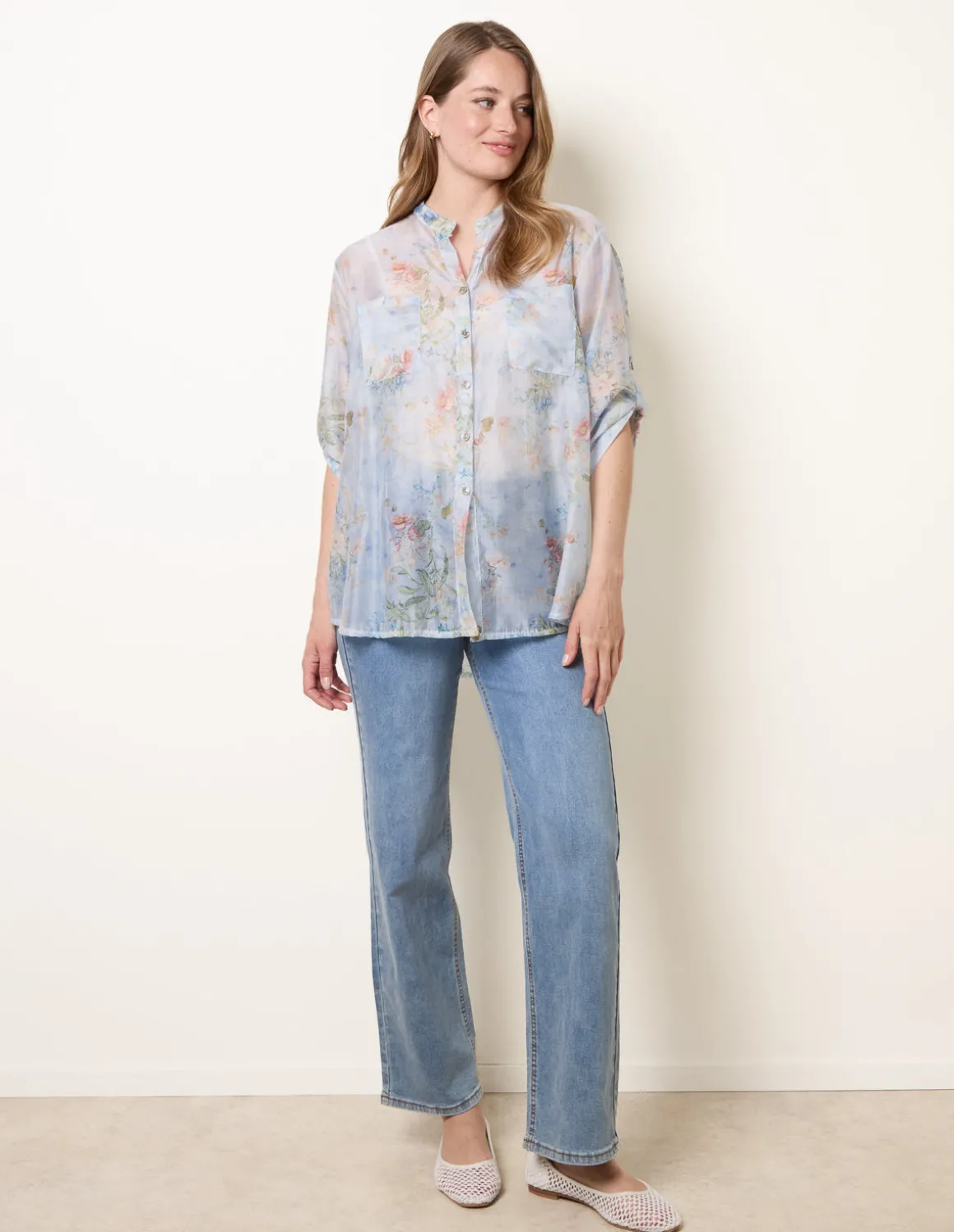 Sheer Floral Shirt