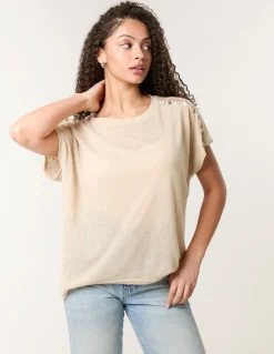 Shell Trim Oversized Top