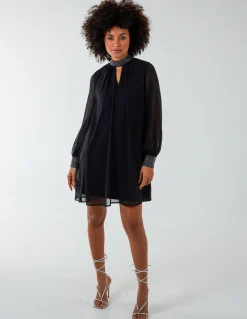 Shift Diamante Collar Midi Dress