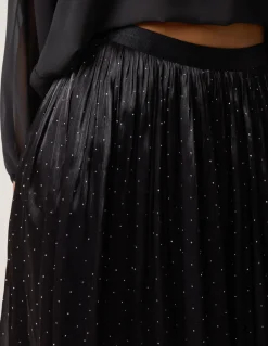 Shimmery Stud Detailed Tulle Skirt