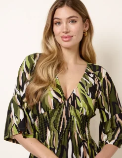 Shirred Empire Bust Dress