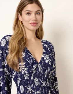 Shirred Empire Bust Dress