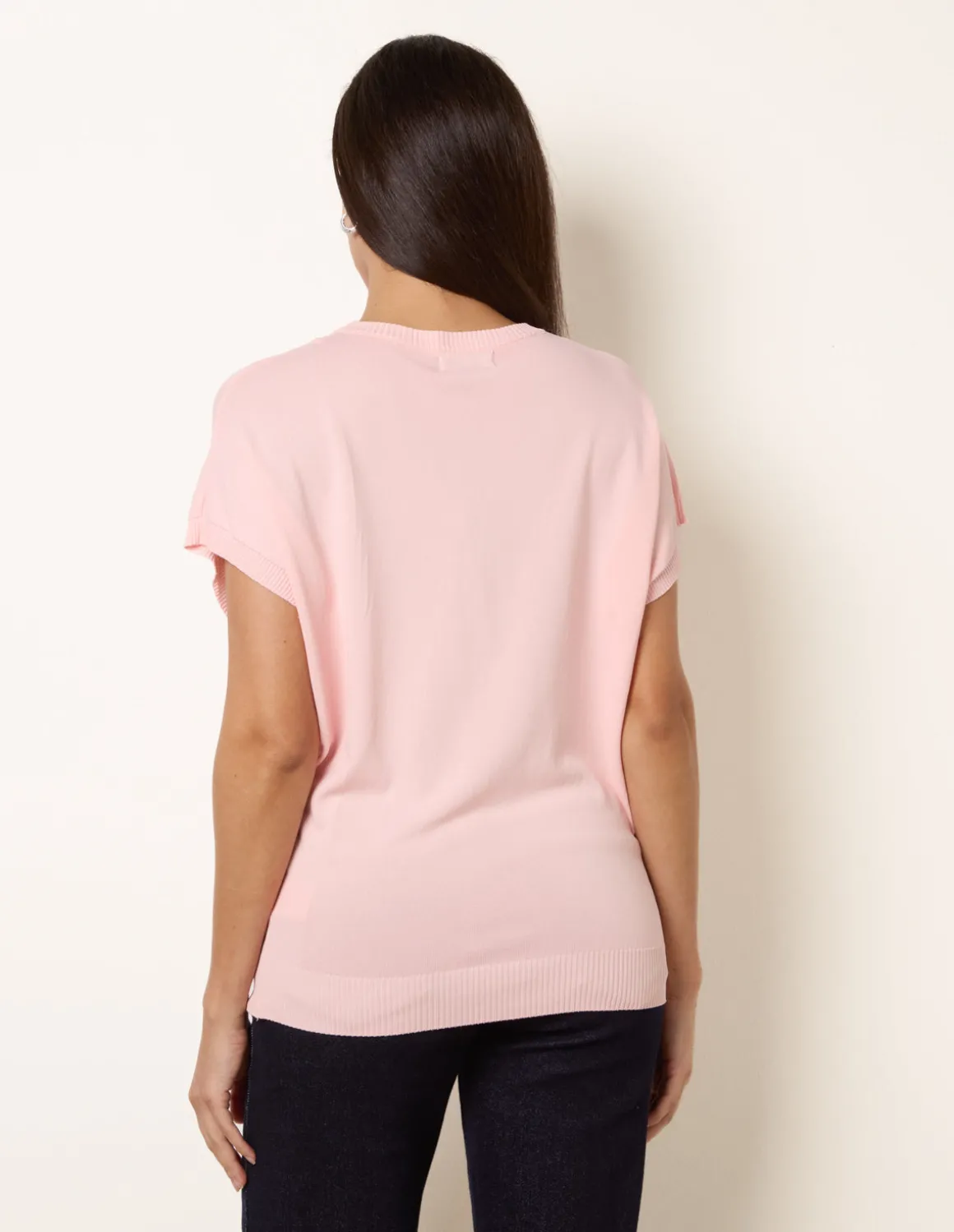 Short Sleeve Texture Knit Top