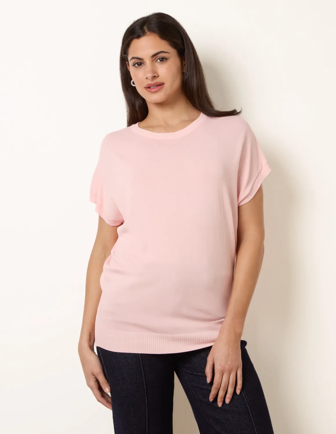Short Sleeve Texture Knit Top