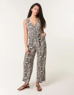 Sleeveless Belted Jumpsuit