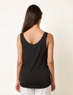 Sleeveless Cowl Neck Viscose Jersey Top