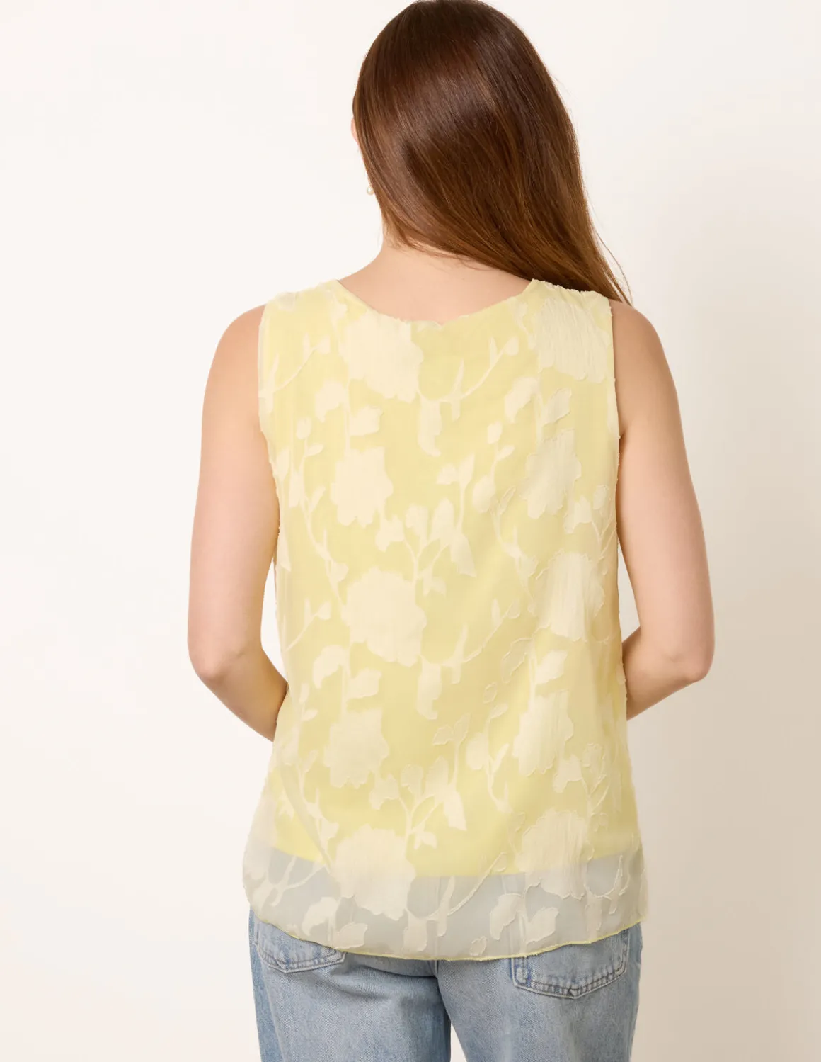 Sleeveless Lace Pleated Top