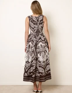 Sleeveless Shirred Dress