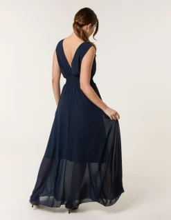 Sleeveless Wrap Front Maxi Dress