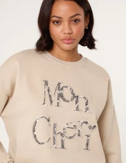 Slogan Mon Cheri Snake Sweatshirt