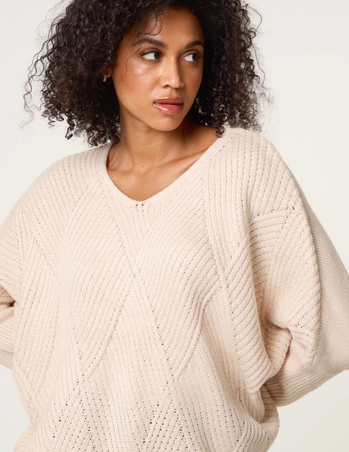 Slouchy V Neck Jumper