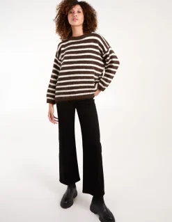 Soft Knit Round Neck Stripe Jumper