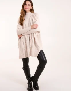 Stand Neck Big Cable Jumper