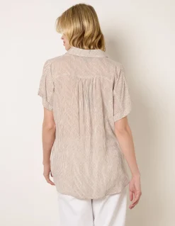 Stripe Button Front Shirt