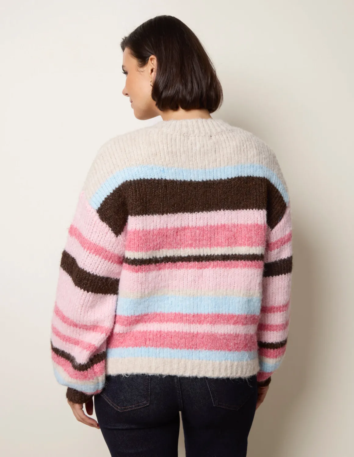 Striped Knit Cardigan