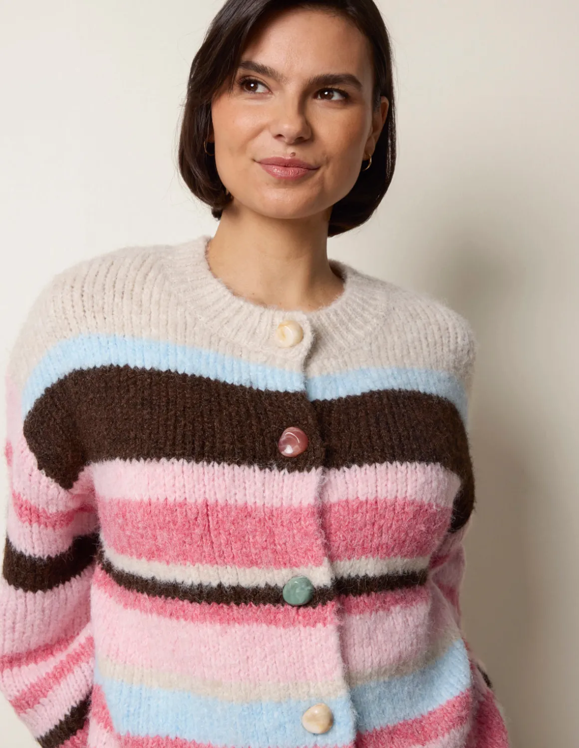 Striped Knit Cardigan
