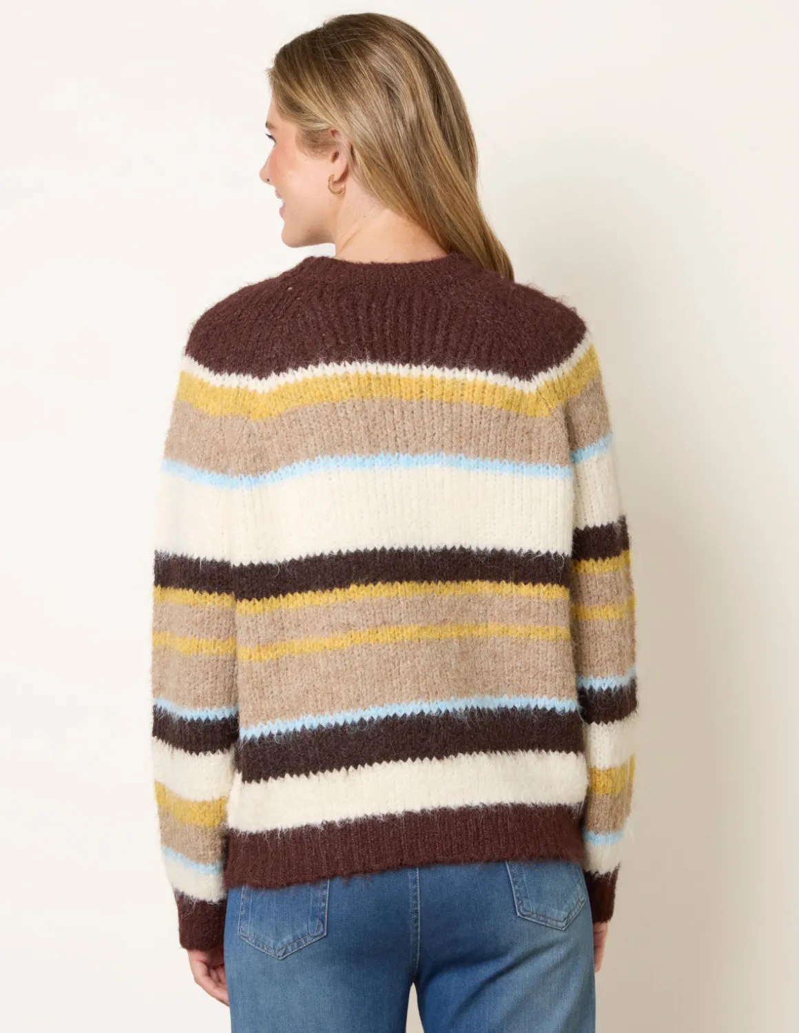 Striped Round Neck Knit Jumper