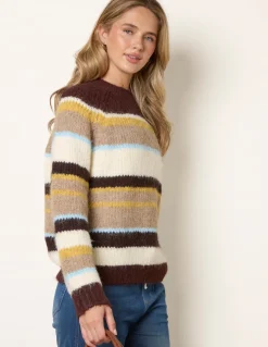 Striped Round Neck Knit Jumper