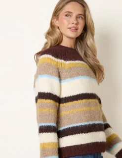 Striped Round Neck Knit Jumper