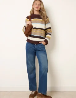 Striped Round Neck Knit Jumper