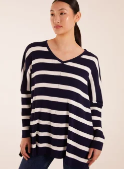 Striped V Neck Jumper