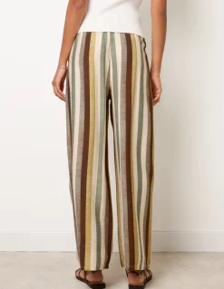 Striped Wide Leg Trousers