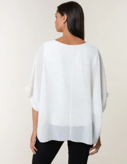 Studded Wave Chiffon Kaftan Top