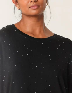 Stud Detail Round Neck T-shirt