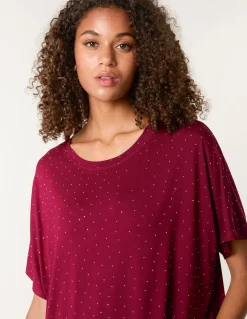 Stud Detail Round Neck T-shirt