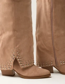 Stud Tall Cape Cowboy Boots
