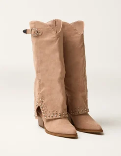 Stud Tall Cape Cowboy Boots