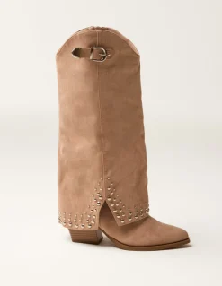 Stud Tall Cape Cowboy Boots