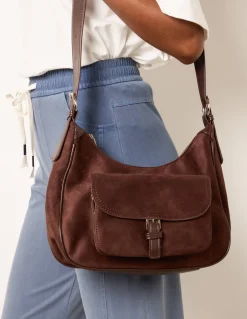 Suedette Adjustable Shoulder Bag