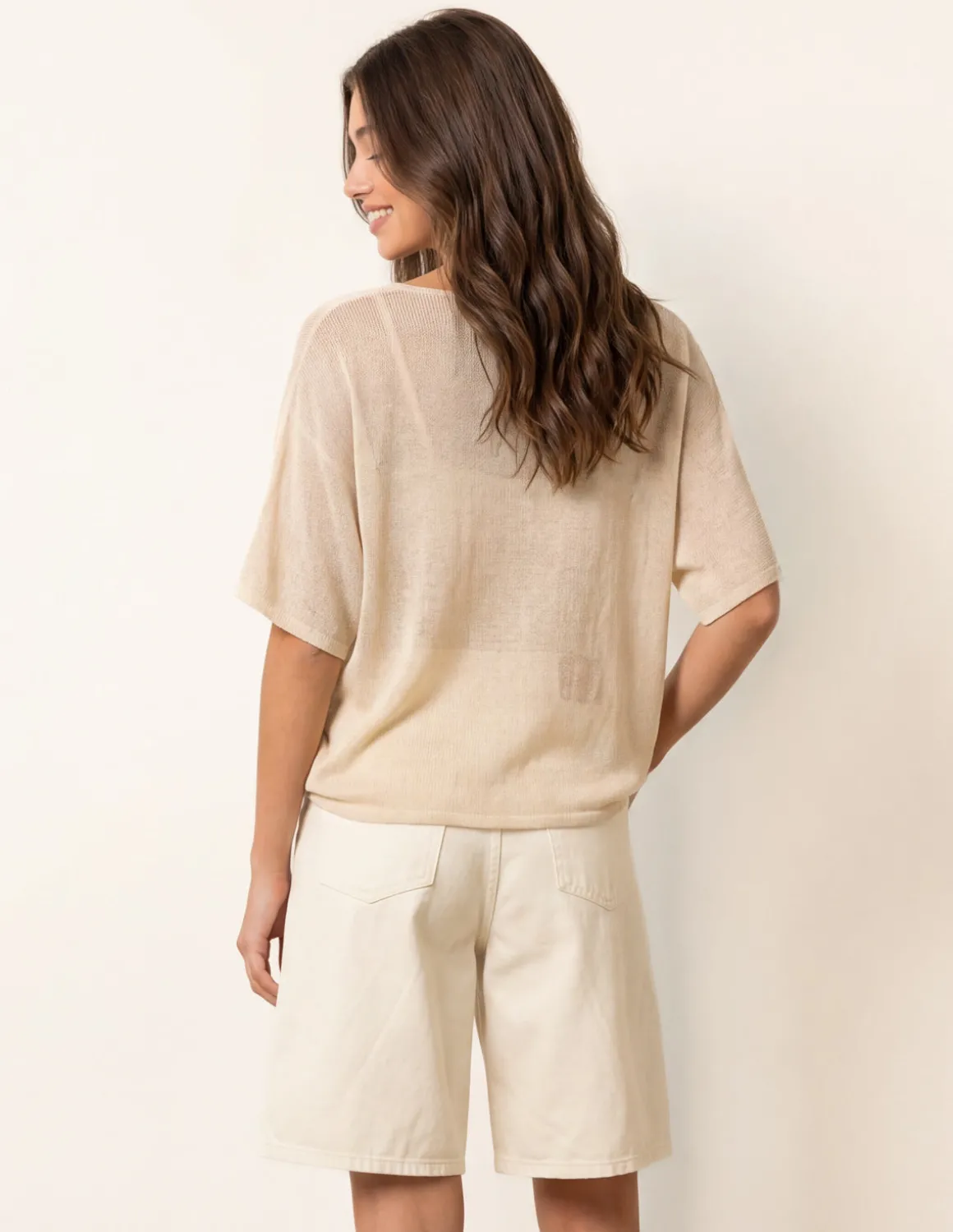 Thin Knit Button Front Boxy Cardigan