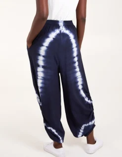 Tie Dye Ruched Harem Trousers
