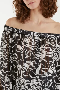Tie Front Bardot Top