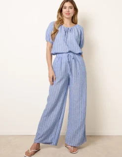 Tie Front Stripe Blouse
