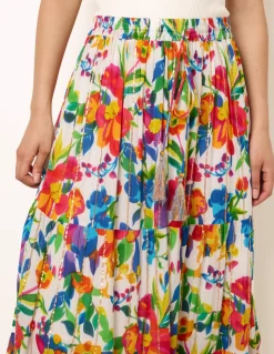 Tiered Bright Maxi Skirt