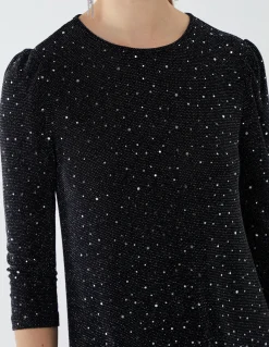 Tiered Hem Smock Midi Dress