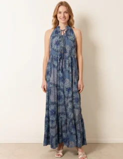 Tiered Tie Front Dress