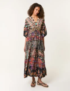 Tiered V Neck Dress