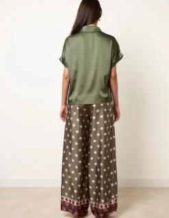 Tie Shirt Polka Dot Trouser Set