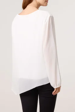 Tie Side Chiffon Necklace Top